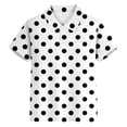 thumbnail image 4 of Rggeeun Boys Baby T-Shirts Short Sleeve With Polka Dots Print Lapel Collar Knit Casual For Kids Comfortable Daily Wear Stylish Childrens Relaxed Fit Tee,White,3-4 Years, 4 of 4