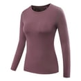 thumbnail image 6 of NELEUS Womens Compression T Shirt Athletic Running Dry Fit Long Sleeve 3 Pack,Black+Gray+Rosy Brown,US Size XL, 6 of 8