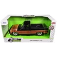 thumbnail image 3 of Diecast 1985 Chevrolet C-10 Pickup Truck Black with Stripes and GM Rally Wheels "Just Trucks" Series 1/24 Diecast Model Car by Jada, 3 of 3