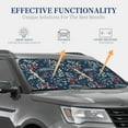 thumbnail image 4 of Haiem Merry Christmas Winter Leaves Snowflakes Car Windshield Sun Shade (2 Pieces) Foldable Windshield Sun Shade Car Accessories for Truck SUV Pickup-Medium, 4 of 7