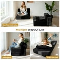 thumbnail image 6 of BYBYME Folding Sofa Bed,8 Inch Memory Foam Mattress Convertible Floor Sofa with Pillows,High Density Support Foam,Portable Sleeper Chair,Multifunctional Floor Sofa for Living Room Bedroom,Black, 6 of 7