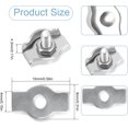 thumbnail image 2 of 12pcs M2 Cable Tie Simplex Cable Tie, 2mm Clamp, 304 Stainless Steel Cable Tie Clips, Wire Rope Hanging Sun Sails Patio Fixed, 2 of 5