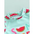 thumbnail image 5 of Kids Girls Boys Swimsuit, Watermelon Print Short Sleeve Crew Neck T-shirt with Shorts for Summer Beach Bathing, 5 of 9