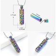 thumbnail image 2 of Cylinder Urn Necklace for Ashes for Women Men Hollow Cylinder Vial Keepsake Urn Cremation Jewelry for Human Pet Ashes Pendant, 2 of 7