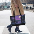 thumbnail image 4 of FORMRS Canvas Laptop Tote Bag for Women with 15.6" Computer Compartments Shoulder Handbag, Purple Street, 4 of 7