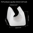 thumbnail image 6 of 40Pack Rectangle Shaped Non-Slip Chair Leg Tips 12mm Plastic Furniture Feet White, 6 of 7
