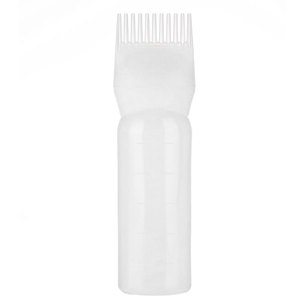 TureClos White Hair Dye Bottle Plastic Refillable Root Comb Applicator