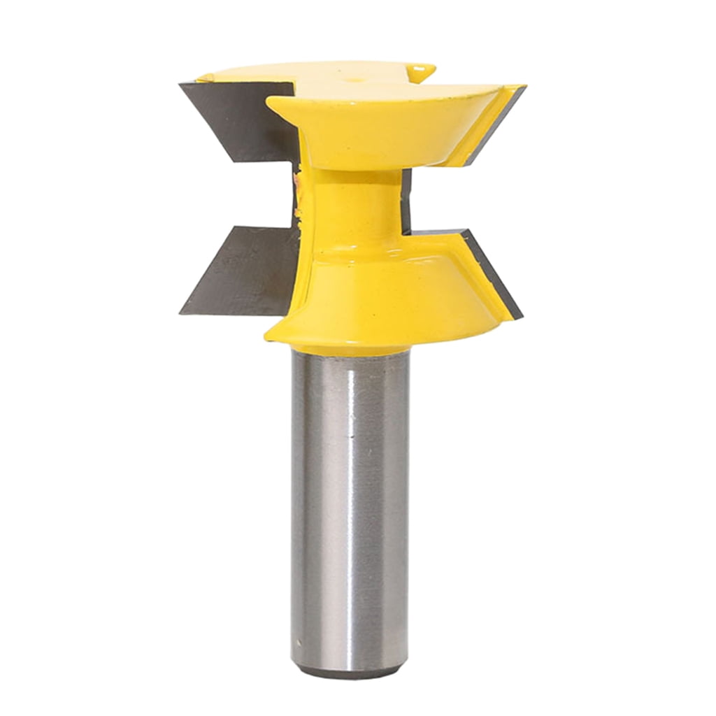 2x Router Bit Shank Joinery Milling Cutter Mortise Tenon Lock Miter Router Bit Stock Woodworking End Mill