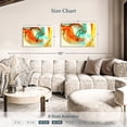 thumbnail image 4 of Elephant Stock Energy Dynamic Abstract Wall Art - Horizontal Canvas Wall Art - Living Room Wall Decor - Abstract Canvas - Orange And Turquoise Decor - 36" x 24", 4 of 8