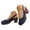 Blue, variant on Pandaie Women's Block Chunky Heels Sandals Platform Closed Toe Orthopedic Wedge Pumps Summer Beach Slingback Heeled Dress Shoes (Black,6.5)