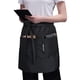 thumbnail image 5 of Delantal de camarero de poliéster negro - Medio largo, con bolsillos, para hotel/cocina, antimanchas, lavable a máquina, 5 of 8