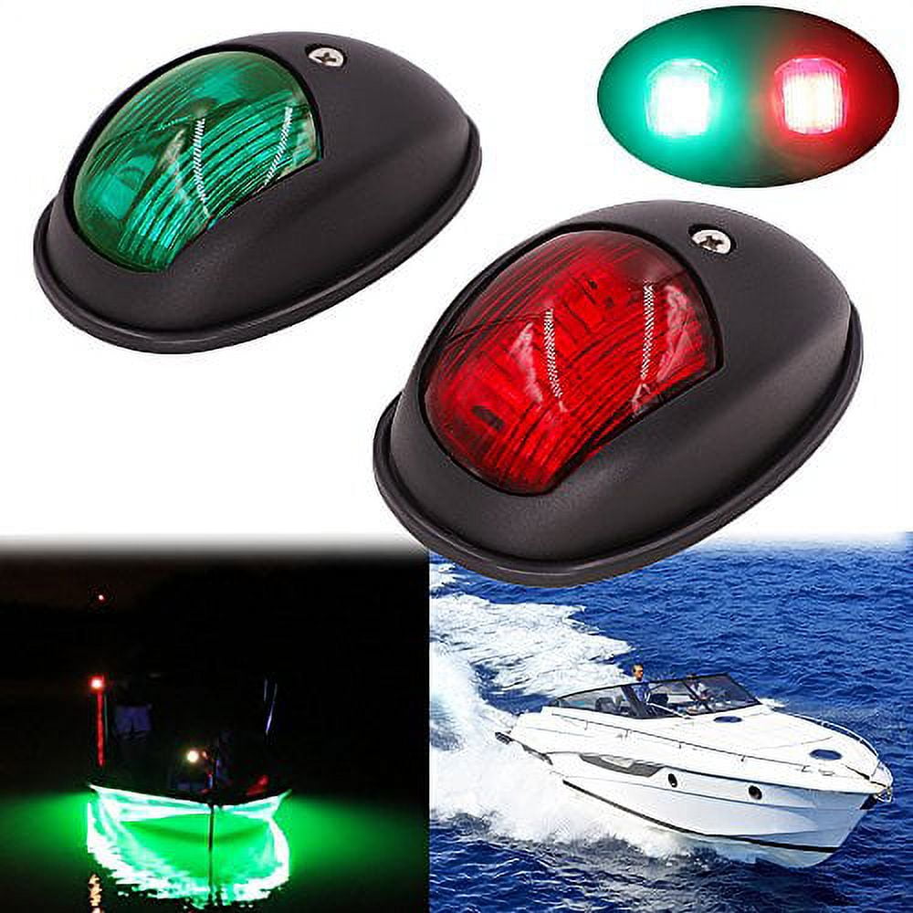 Obcursco LED Boat Navigation Lights, Boat Bow Light, Marine Boat Navigation  lamp. Perfect for Pontoon, Skeeter, Power Boat and Skiff (Black)