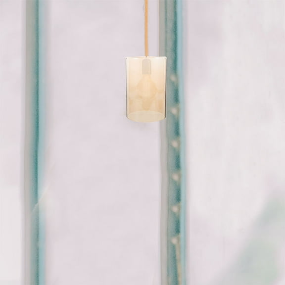 Masteelf Handblown Pendant Shade Cylinder Glass Shade Hanging Pendant Light Fixtures Cover Farmhouse Glass Shade for Chandeliers