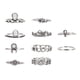 thumbnail image 3 of 10 unids Anillos de dedo Vintage Anillos de aleación únicos Joyería de dedos de estilo barroco, 3 of 6