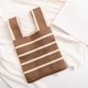 thumbnail image 1 of Bolsos Bolsos de playa para mujer Tejido a mano Raya horizontal Ligero Compras femeninas Tmvgtek Para Estrenar, 1 of 4