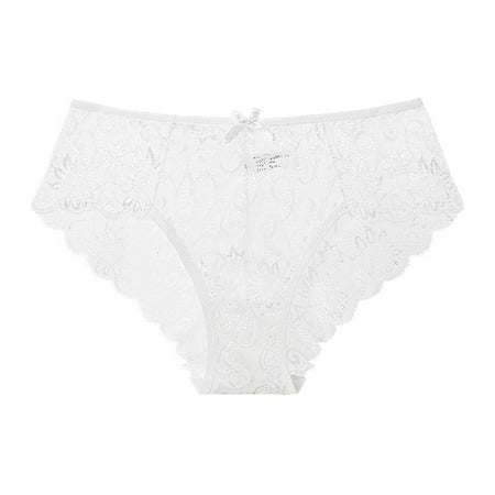 

Qcmgmg Women Flowers Lace Panties Underwear Knicker Lingerie Female Thong Briefs
