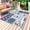 Light Gray Dark Blue, variant on Nautical Coastal Outdoor Rug for Patio/Deck/Porch, Non-Slip Large Area Rug 3 x 5 Ft, Ocean Anchors Animals Starfish Shells Blue Indoor Outdoor Rugs Washable Area Rugs, Camping Rug Carpet Runner