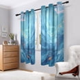 thumbnail image 6 of 2 Panels Set Blackout Curtains Thermal Insulated Sun Protection Room Darkening Drapes for Bedroom Ocean Surface, 6 of 6