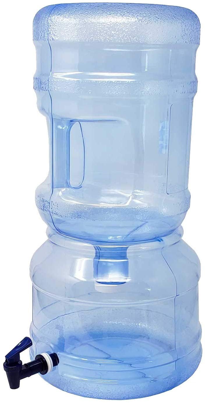 3 Gallon BPA Free Refrigerator Bottle Drinking Water Dispenser w/ Faucet Blue 