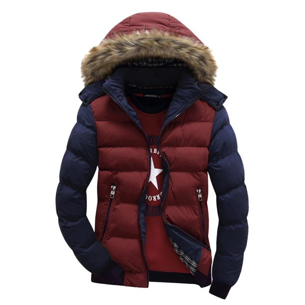 NEW Men Winter Fur Lined Fleece Denim Jean  Outerwear Jacket Coat Parka M-4XL 