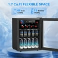 thumbnail image 2 of KNDKO 12 Bottle 48 Can Beverage Refrigerator - 1.3 Cu.Ft. Mini Fridge Cooler, Wine Cooler for Home/Office, 2 of 9