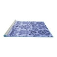 thumbnail image 2 of Ahgly Company Machine Washable Indoor Round Abstract Blue Contemporary Area Rugs, 6' Round, 2 of 4
