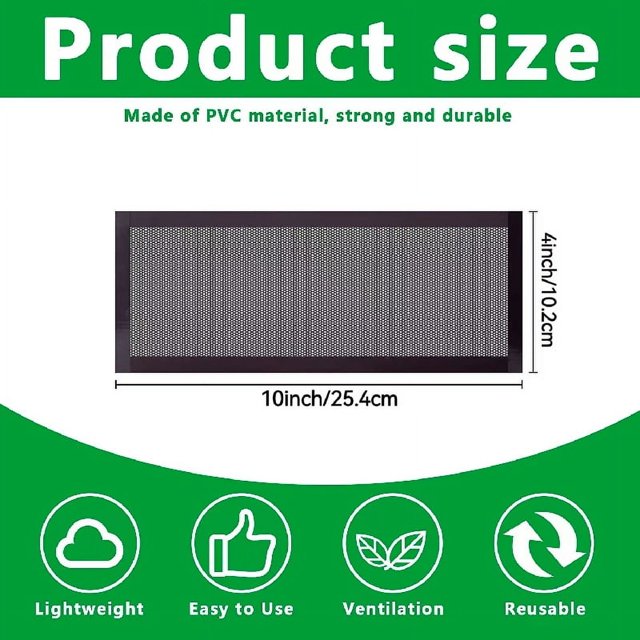 MesaSe 4pcs Magnetic Vent Filters - PVC Floor Register Covers for Ceiling Wall & Floors - Dust & Debris Catcher