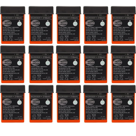 15 Pcs 6V 2100mAh BA225030 Ni-Mh Rechargeable Battery HBC Radiomatic Battery BA225030 for HBC Crane Remote Control Pump Truck Battery