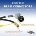 thumbnail image 3 of Flame King 12FT 90° Low-Pressure Propane Regulator Quick Connect Hose for RVs, Grills & Heaters, 3 of 5