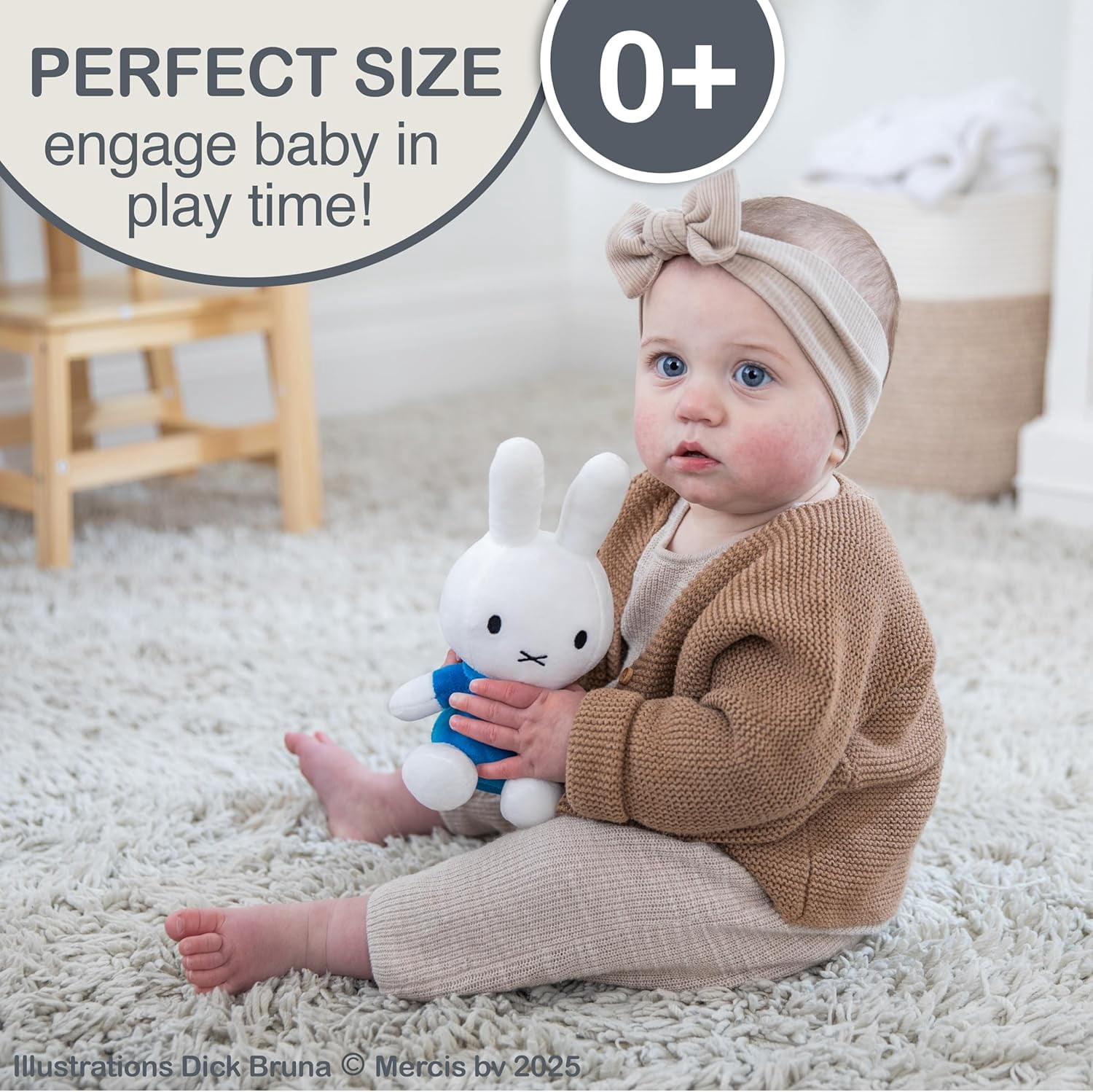 Miffy 8 inch Plush Toy White with Blue dress Kids Preferred 41283 -  Walmart.com