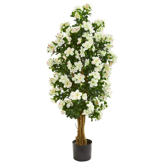 Nearly Natural 57in. Azalea Artificial Tree, Green