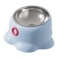 thumbnail image 3 of Comedero inclinado para gatos, comedero para el hogar, bebedero para interiores, dispensador de comida versátil, cuenco extraíble de acero inoxidable Azul, 3 of 8