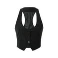 thumbnail image 1 of ZAXARRA Female Waistcoat Solid Color V-Neck Sleeveless Blouse Vest Camisole, 1 of 10