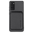 thumbnail image 3 of Cutyskin Carbon Fiber Texture PU Leather Case for Samsung Galaxy S20 FE, with Detachable Card Holder, Compatible Magsafe Charging, Ultra Thin Design Shockproof Phone Case for Galaxy S20 FE, Black, 3 of 6