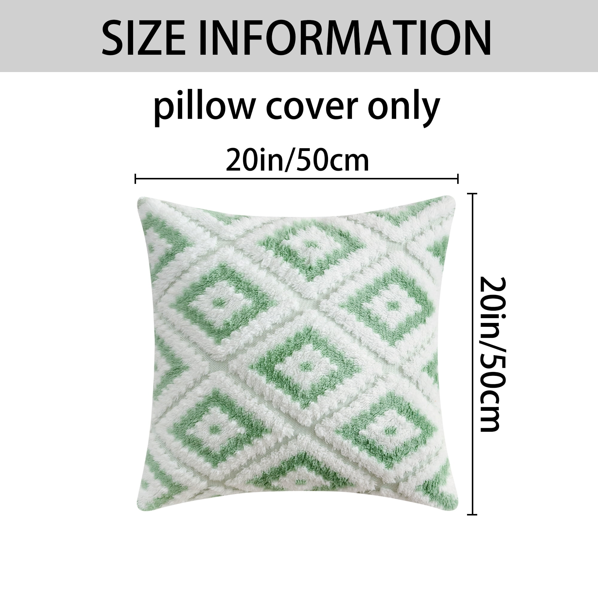 Unique Bargains 4 Pcs Soft Plush Throw Pillow Covers Green/Pink 20" x 20"