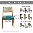 thumbnail image 6 of SEANATIVE Green Marble Print Chair Covers for Dining Set of 2 Dining Chair Seat Covers with Elastic Bottom Reusable Chair Protective Cover for Dining Room Armless Chair Kitchen Home Decor, 6 of 7