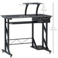 thumbnail image 3 of Computer Desk Laptop Table Space Saving Portable Home Office Wood Pullout, 3 of 10