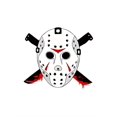 thumbnail image 3 of 1pc Women'S Casual Crew Neck T-Shirt with Geometric Killer Mask Print, Fashionable Short Sleeve Knit Polyester Top, Comfortable All-Season Summer Tee with Medium Stretch, 3 of 8