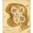 thumbnail image 2 of Vintage Maps 26x30 White Modern Wood Framed Museum Art Print Titled - Richmond Defensive fort on Staten Island 1779, 2 of 4