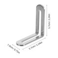 thumbnail image 2 of IFANLANDOR 10Ud Soportes En L Ajustables De Inoxidable Para Conexión De Muebles Y Estantes Plateados, 2 of 8