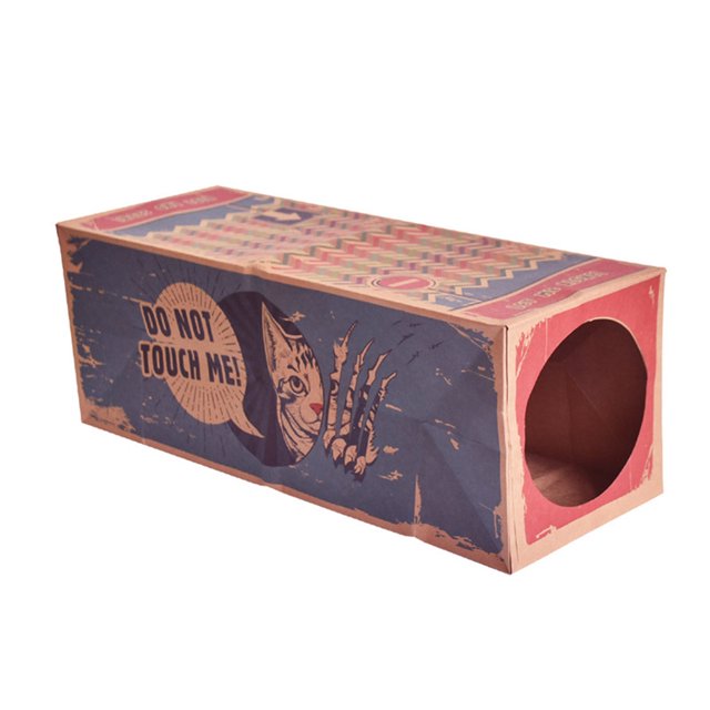 Juguetes plegables del túnel del gato del papel de Kraft que ocultan los juguetes interactivos del gato que miran furtivamente