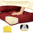 thumbnail image 5 of Millsilo Outdoor Rocking Chair Cushion Set 38" x 17" x 3", Waterproof Patio Chair Cushions with Non-Slip Bottom & 6 Ties, Tufted High Back Seat & Back Cushions, Red, 5 of 7