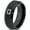 Black Bevel Tungsten, variant on Tungsten Wyoming The Equality State Heart Band Ring 8mm Men Women Comfort Fit Black Dome Brushed Polished
