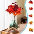 thumbnail image 1 of Ramas de hojas de arce de seda artificial - Tallos de decoración otoñal para ramos de boda, centros de mesa y decoración para el hogar, 1 of 6