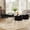 SilverBlack, variant on KATBOC Dining Table Set, 51in Rectangular Tempered Glass Dining Table with Crossed Metal Legs & Set of 4/6 Velvet Upholstered Dining Chairs, for Modern Kitchen, Dining Room, Apartment & Home