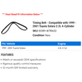 thumbnail image 2 of Timing Belt - Compatible with 1999 - 2001 Toyota Solara 2.2L 4-Cylinder 2000, 2 of 2