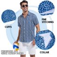 thumbnail image 3 of Men's Hawaiian Shirts Regular Fit Short Sleeve Casual Button Down Summer Tropical Beach Shirts, 3 of 7