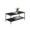 thumbnail image 5 of JERFIT Modern 3-Piece Coffee Table Set with End Tables, Black Industrial Farmhouse Accent Tables with 2-Tier Storage for Living Room, 5 of 7