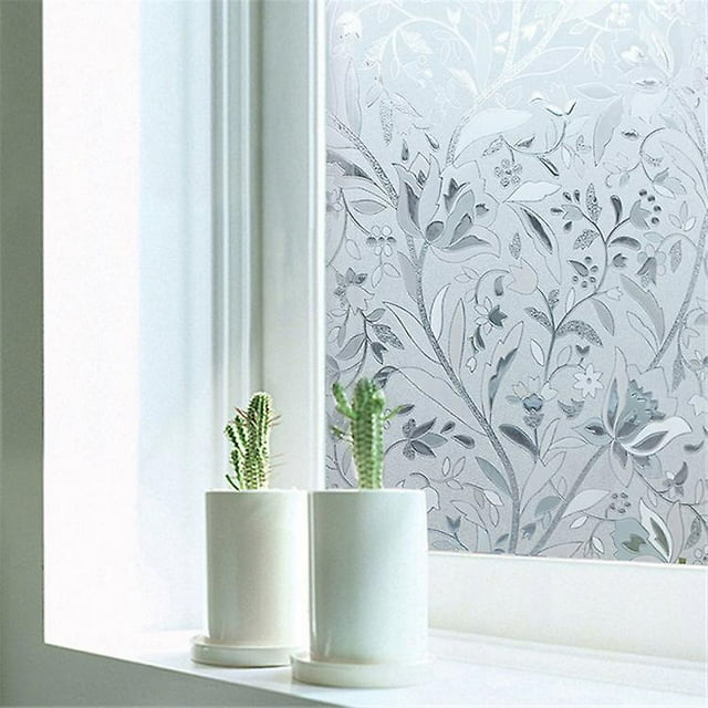 Película para ventanas, película decorativa autoadhesiva, película de privacidad, película de privacidad para ventanas para el hogar, la cocina, la oficina (45 x 200 cm)