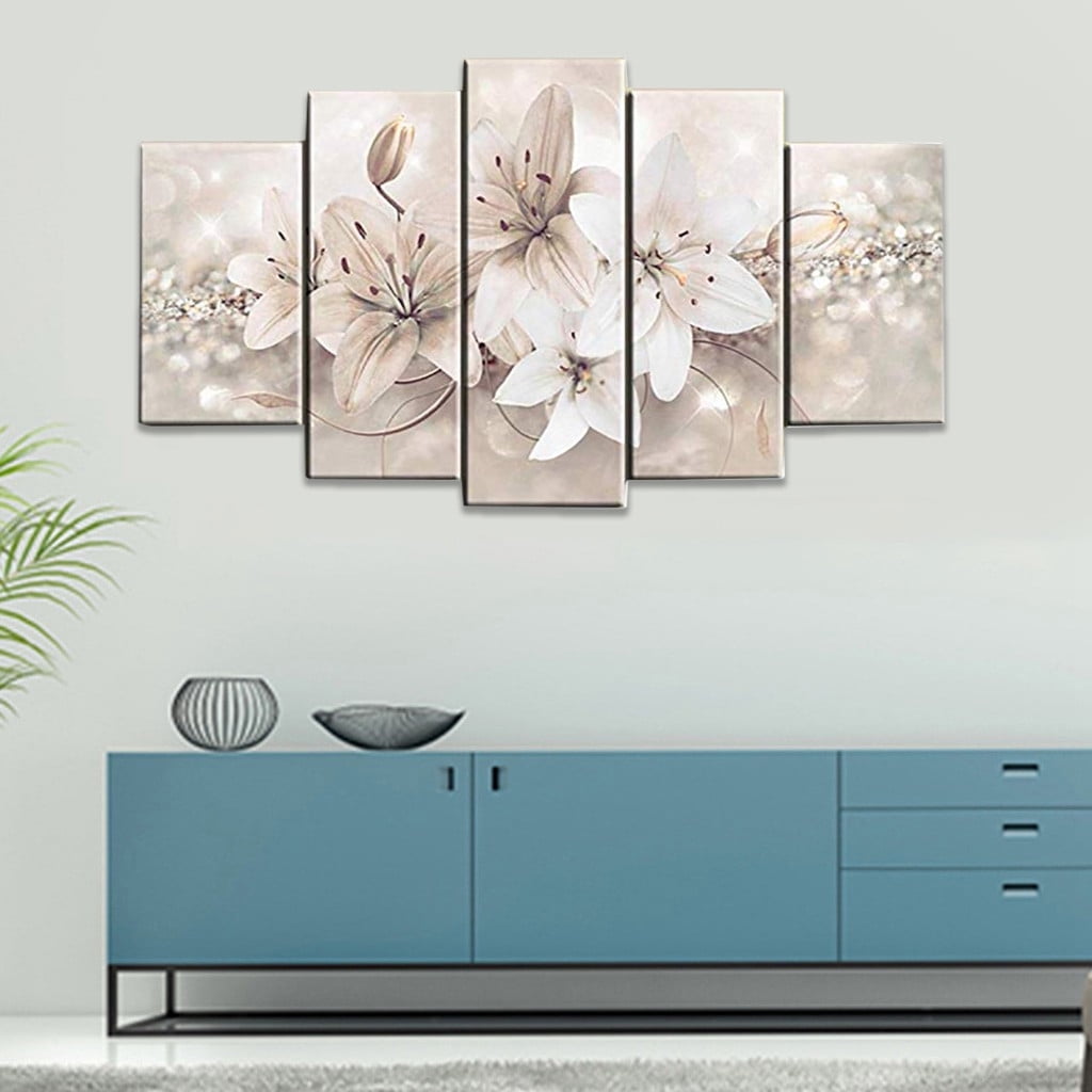 Unframed Modern Flower Canvas Oil Painting Picture Art Printing Home Wall Decor 
